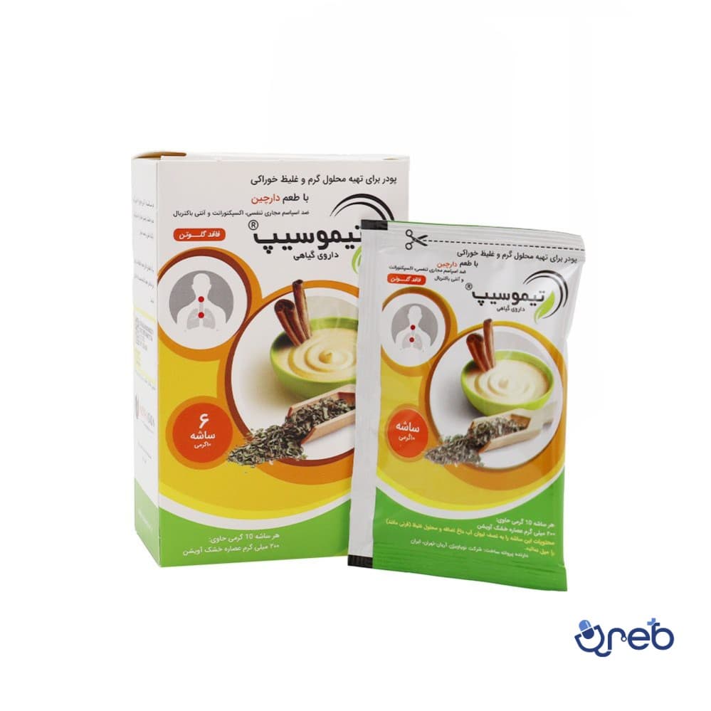 ساشه تیموسیپ نویا ویژن ۶ عددی با طعم دارچین و حاوی آویشن