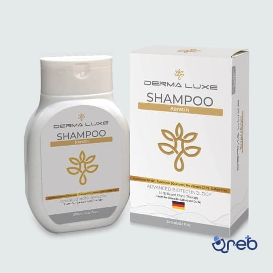 شامپو  تقویت کننده مو درمالوکس حاوی کراتین{بدون سولفات} 300میلی لیتر