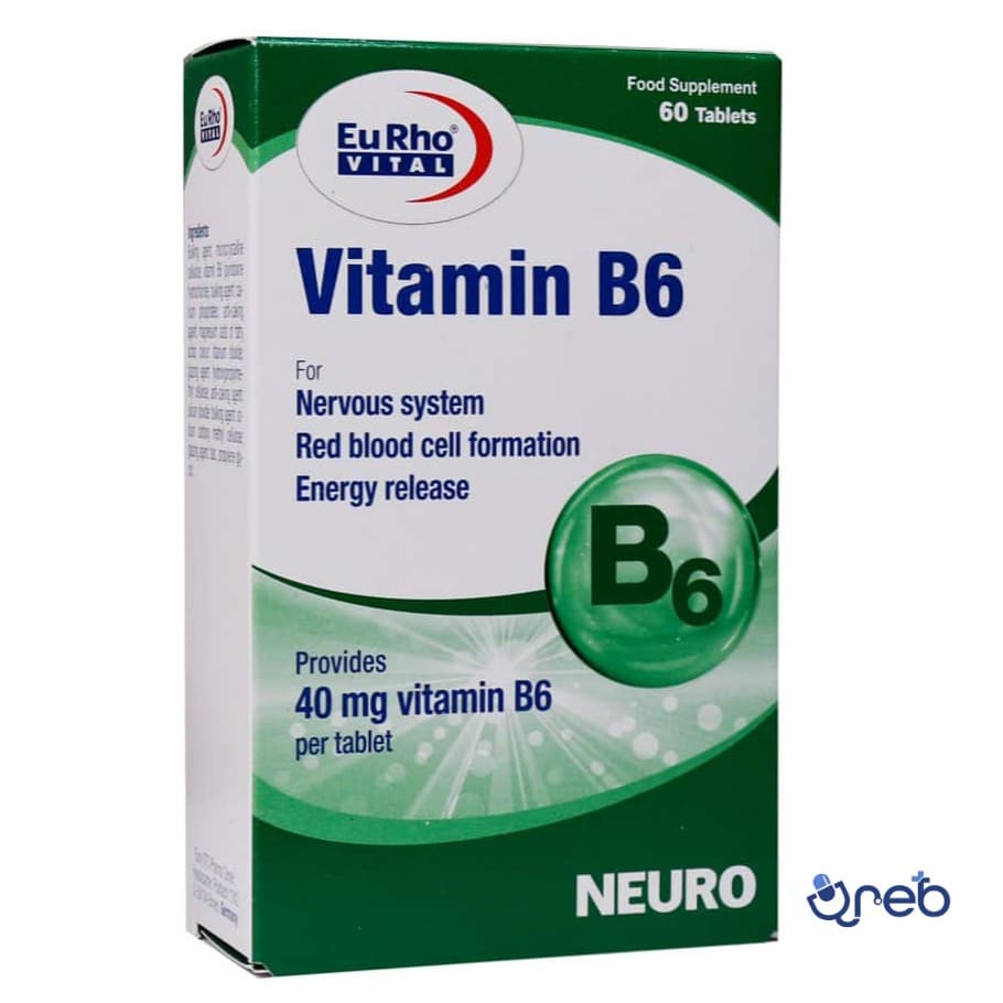 قرص ویتامین ب6 یوروویتال 60 عددی