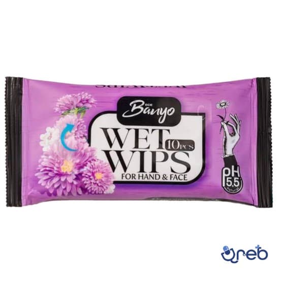 دستمال مرطوب بانیو مدل ece ده عددی