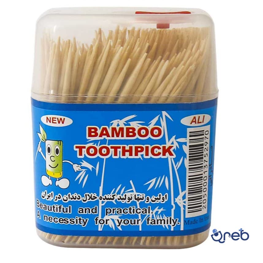 خلال دندان با چوب بامبو