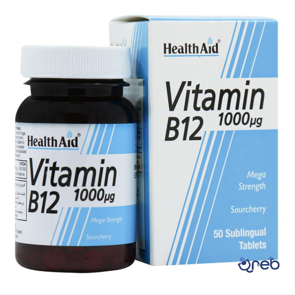 قرص ویتامین ب 12 1000 میکروگرم هلث اید 50 عددی 