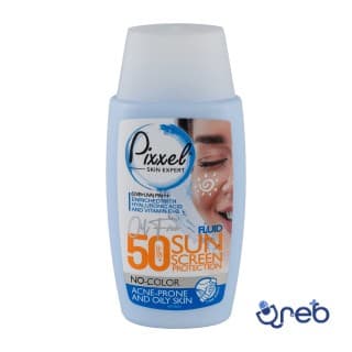 کرم ضد آفتاب بی رنگ پیکسل مدل Oily Acne Prone Skin با SPF50 مناسب پوست چرب حجم 50 میلی لیتر