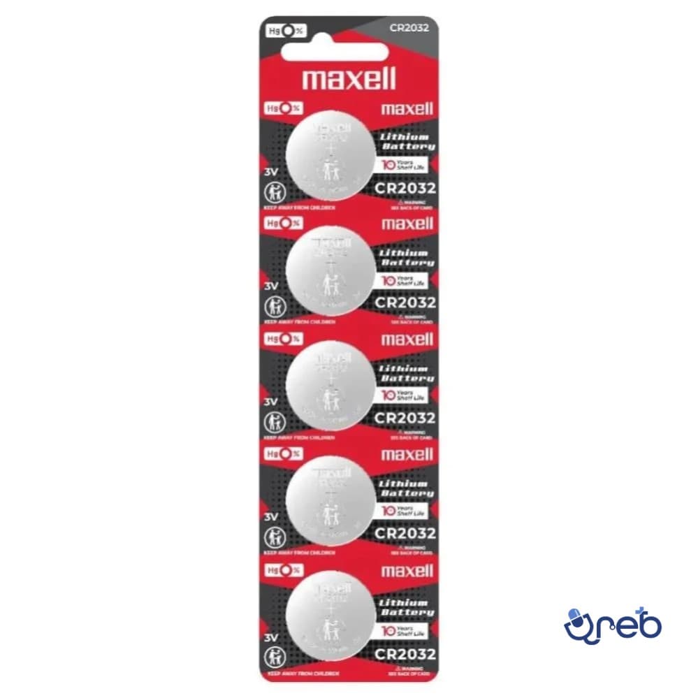باتری 5 عددی سکه ای cr2032 مکسل 
