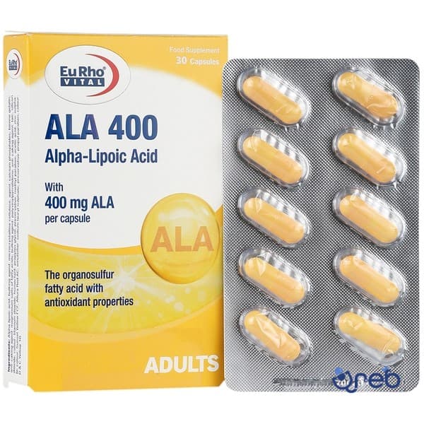 کپسول آ ال آ(آلفا لیپوئیک اسید)400میلی گرم یوروویتال 30 عدد