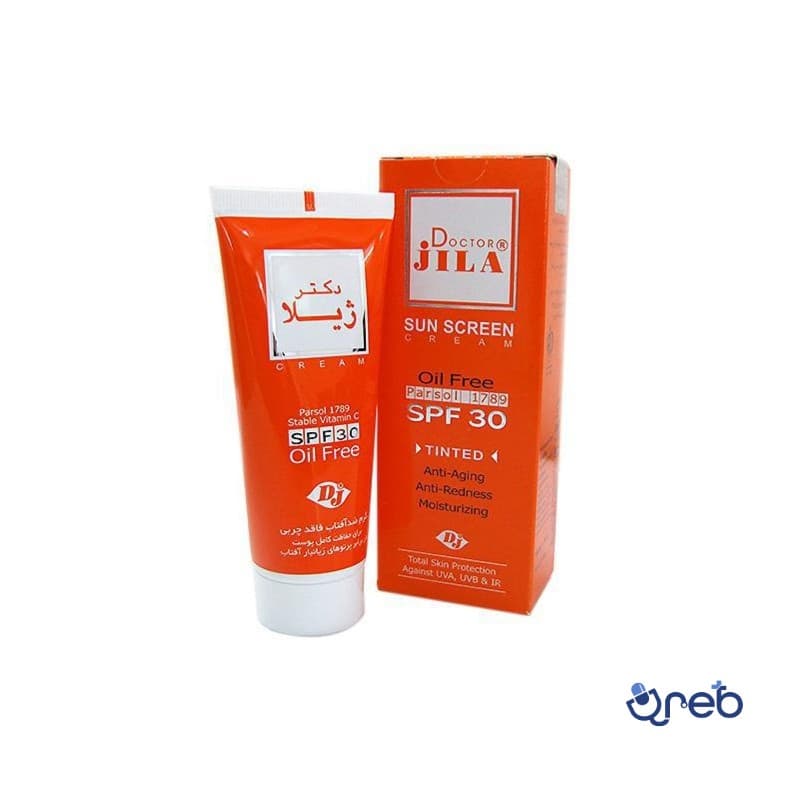 کرم ضد آفتاب دکتر ژیلا SPF30 فاقد چربی رنگی حجم 65 گرم