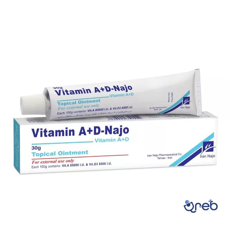 پماد ویتامین آ+د ایران ناژو 30 گرم