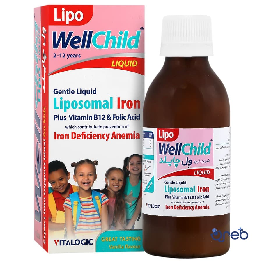 شربت لیپو ول چایلد ویتالوژیک200 میلی لیتر  با طعم وانیل