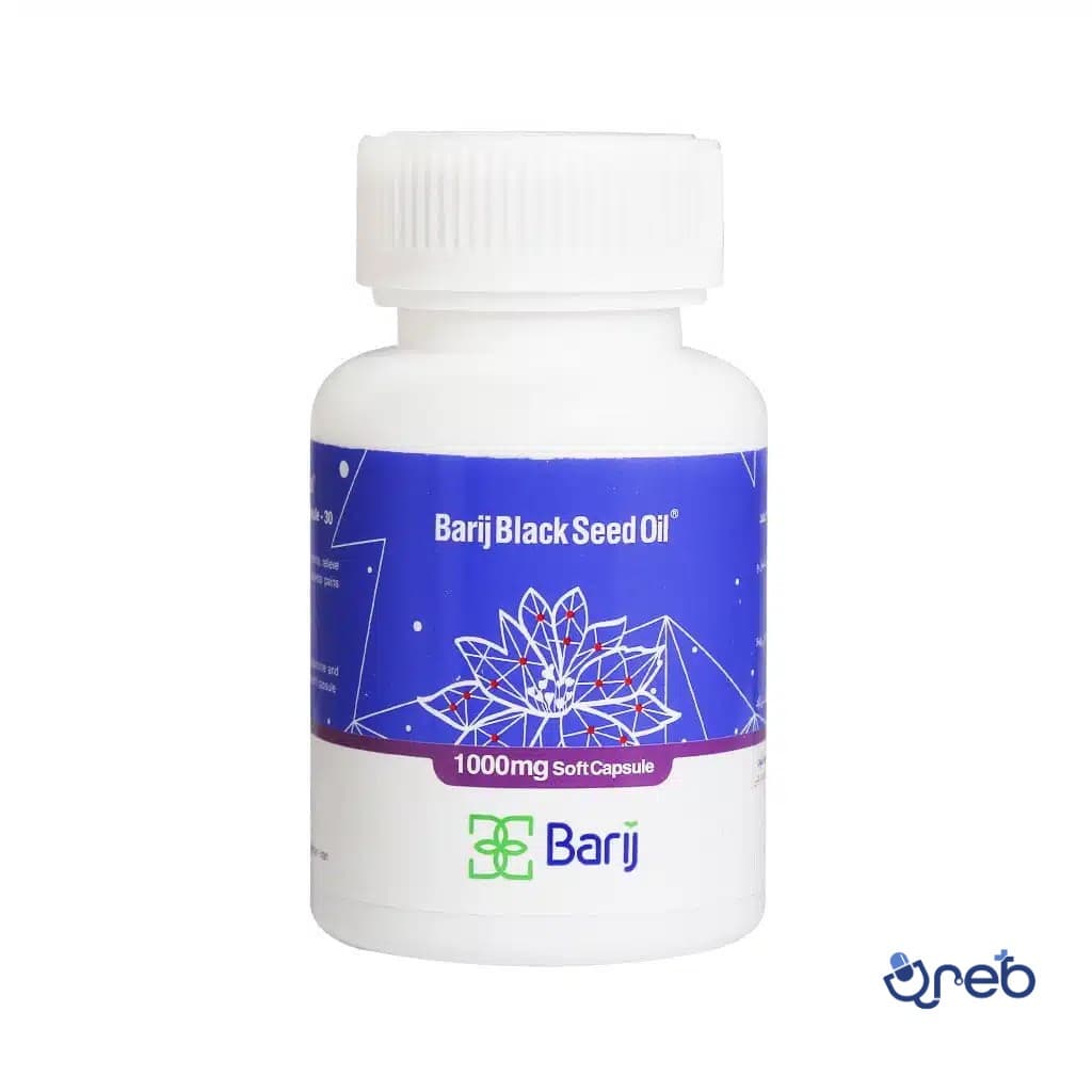 کپسول نرم روغن سیاه دانه 1000 میلی گرم باریج اسانس 30 عددی