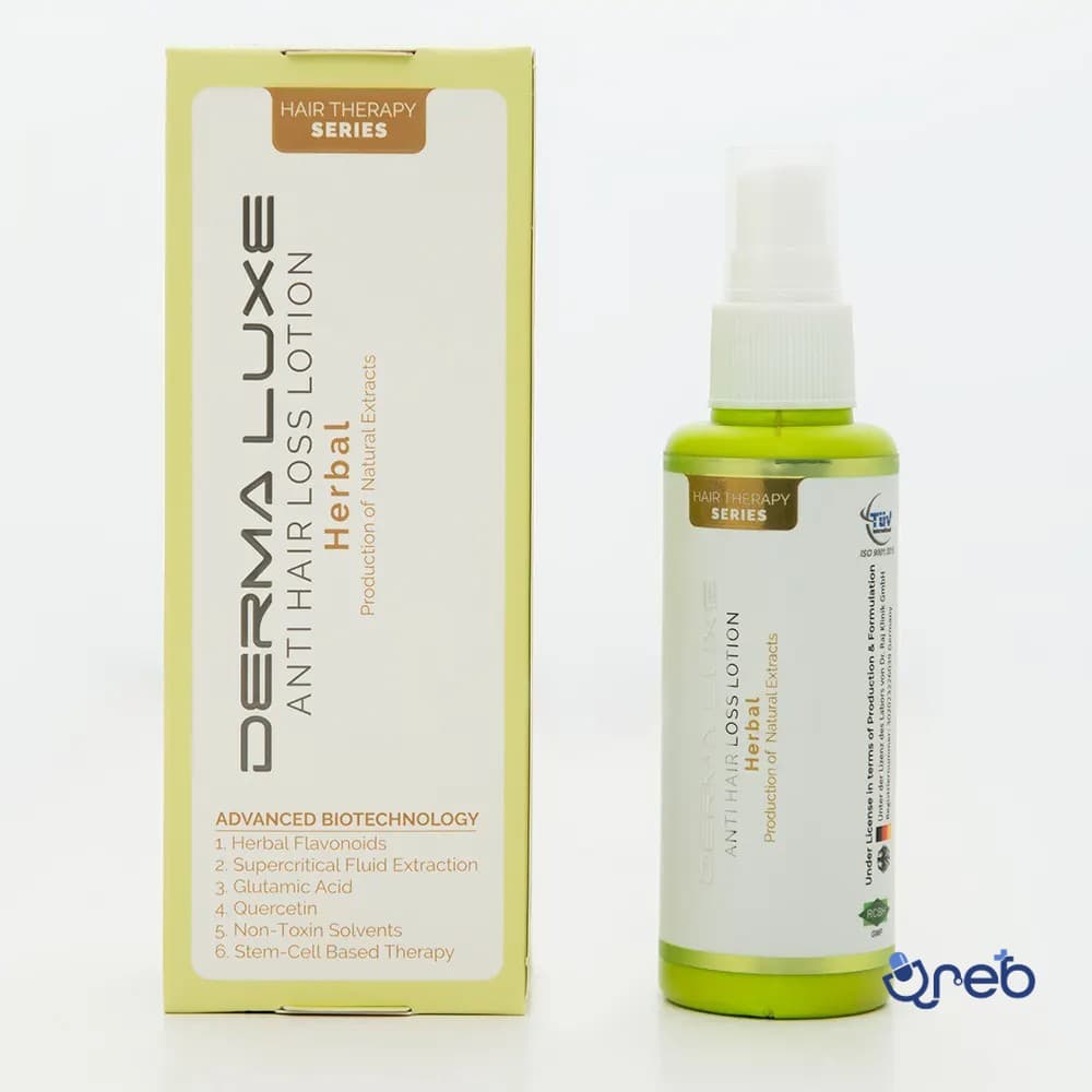 لوسیون گیاهی تقویت کننده مو جلو گیری از ریزش و رویش مجدد  مو درمالوکس مدل هربال حجم 75 میلی لیتر