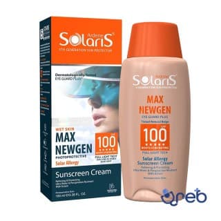 کرم ضد آفتاب آردن مکس نیوژن با SPF 100مناسب  پوست های حساس رنگی بژ طبیعی حجم 100 میلی لیتر 