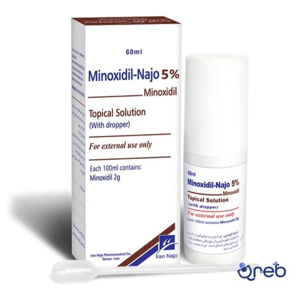 محلول موضعی ماینوکسیدیل ایران ناژو 5 درصد 60 میل