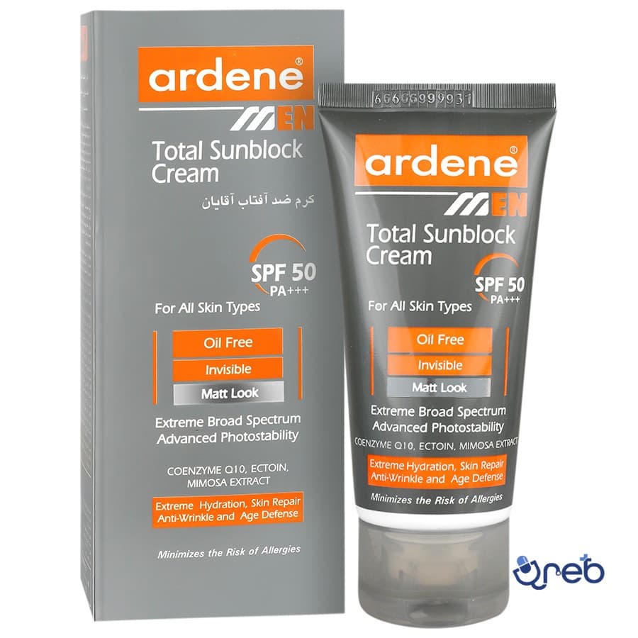 کرم ضد آفتاب آقایان آردن مدل اویل فری با SPF50 حجم 50 گرم
