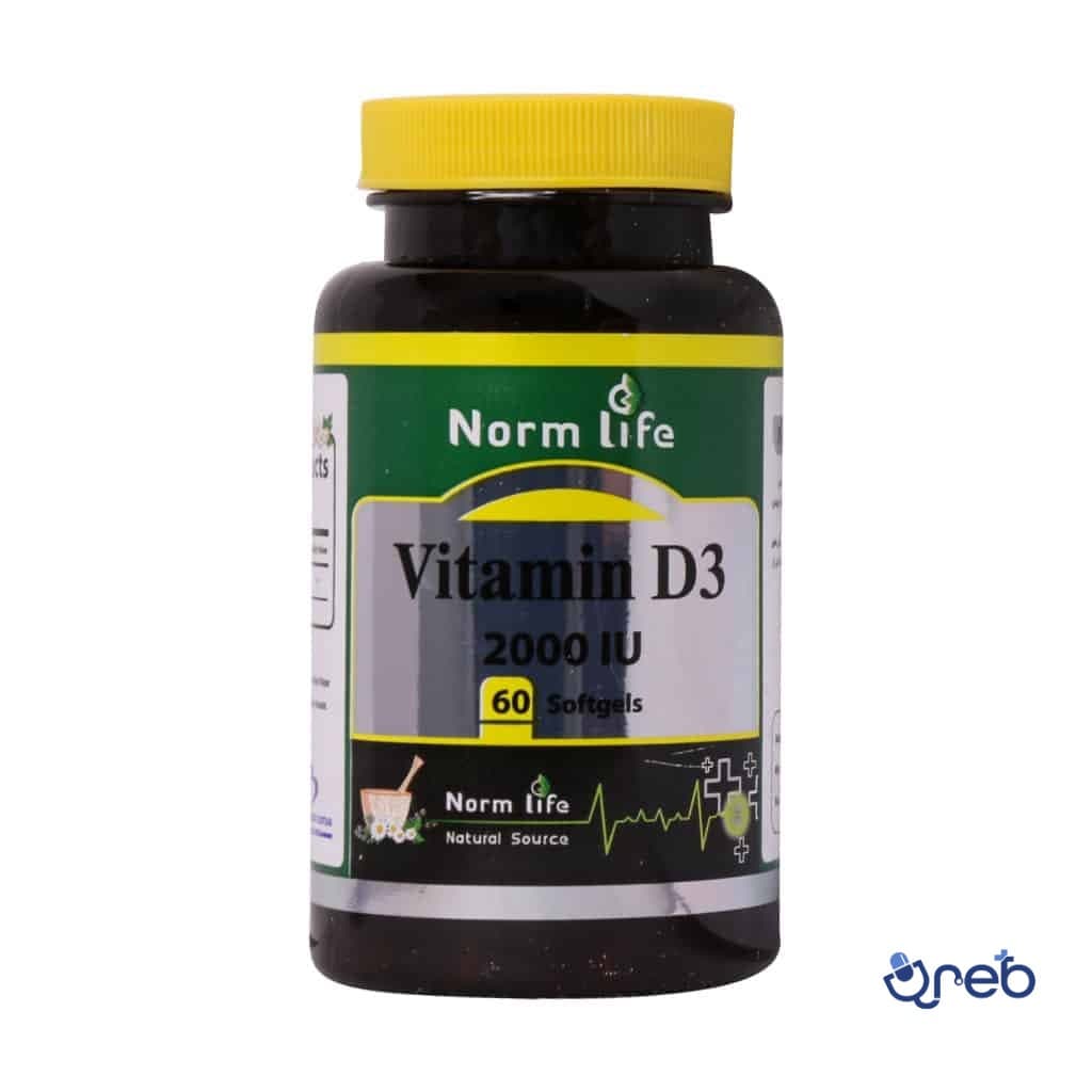 سافت ژل ویتامین د3 2000 واحد نورم لایف 60 عدد