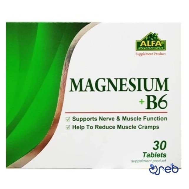 قرص منیزیم و ویتامین B6 آلفا ویتامینز 30 عددی