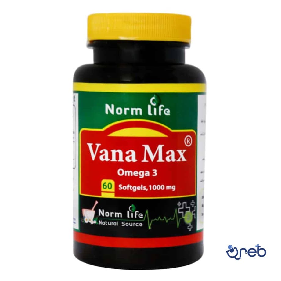 سافت ژل امگا 3 وانا مکس نورم لایف 1000 میلی گرم 60 عدد