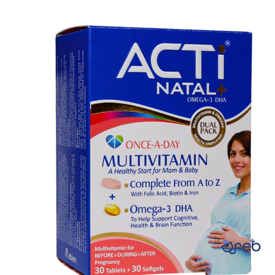 قرص مولتی ویتامین اکتی ناتال پلاس ابیان دارو 60 عددی